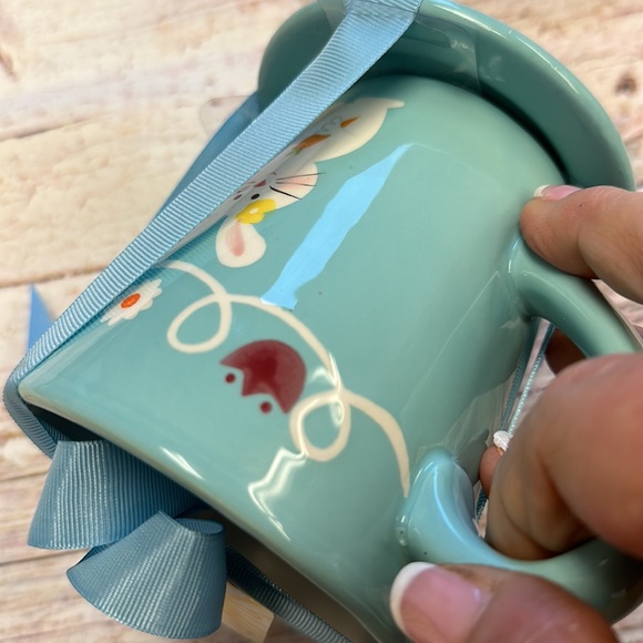 Signature Brand • Easter Bunny Ceramic Coffee/Tee Cup w/Matching Coaster • NWT🐇 - Picture 2 of 6